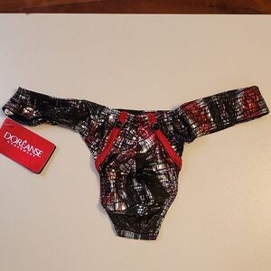 Graphic Red and Black Low-Rise Underwear